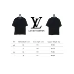 Louis Vuitton LV 25ss counter same style terry fleece round neck short-sleeved T-shirt black