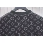Louis Vuitton LV 25ss counter same style terry fleece round neck short-sleeved T-shirt Grey