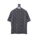 Louis Vuitton LV 25ss counter same style terry fleece round neck short-sleeved T-shirt Grey