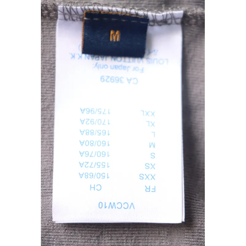 Louis Vuitton LV 25ss counter same style terry fleece round neck short-sleeved T-shirt Grey