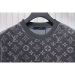 Louis Vuitton LV 25ss counter same style terry fleece round neck short-sleeved T-shirt Grey