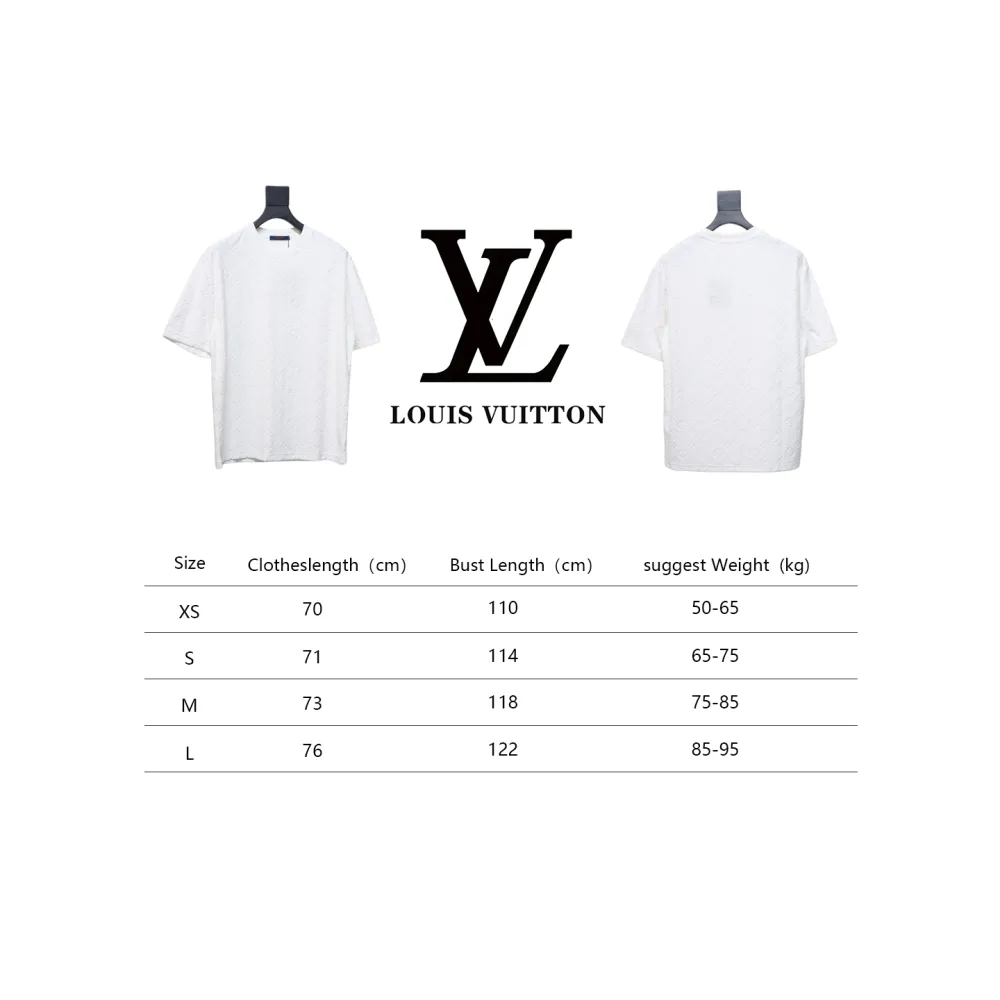 Louis Vuitton LV 25ss counter same style terry fleece round neck short-sleeved T-shirt White