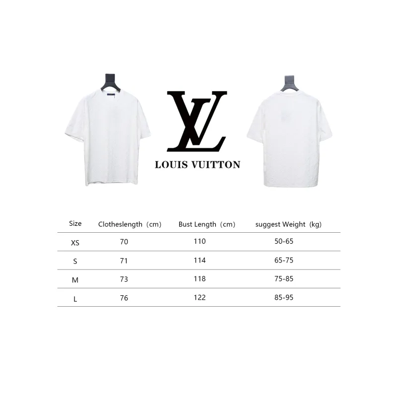 Louis Vuitton LV 25ss counter same style terry fleece round neck short-sleeved T-shirt White