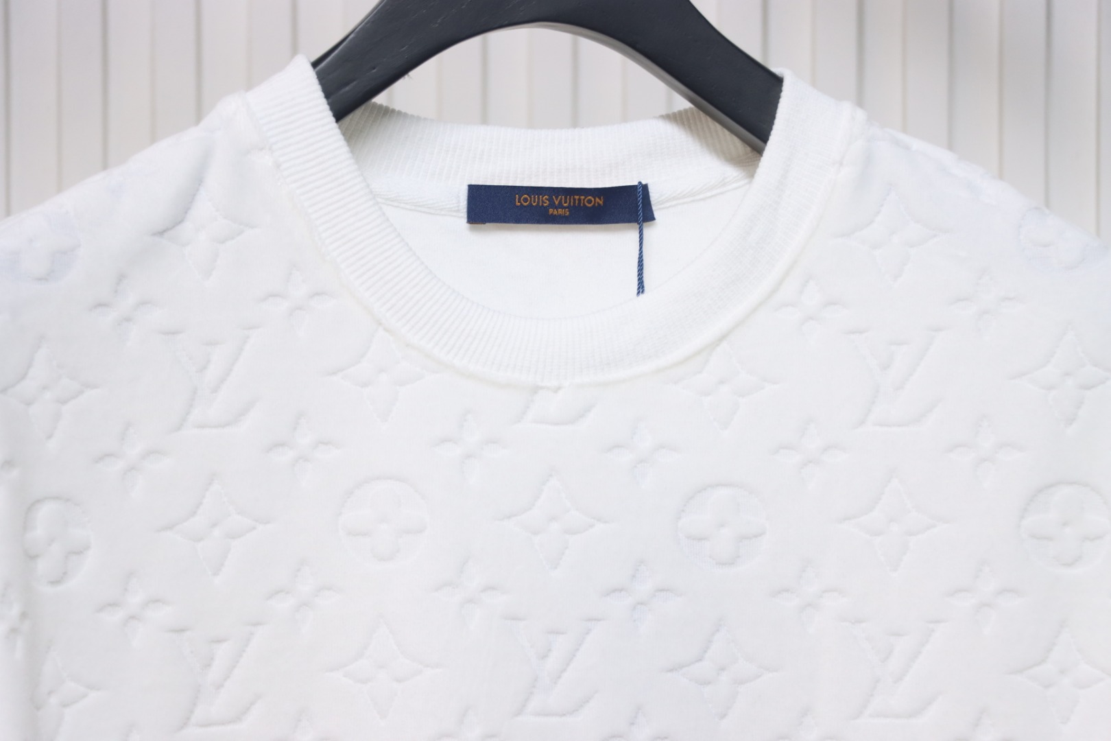 Louis Vuitton LV 25ss counter same style terry fleece round neck short-sleeved T-shirt White