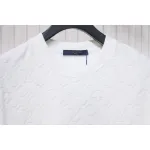 Louis Vuitton LV 25ss counter same style terry fleece round neck short-sleeved T-shirt White