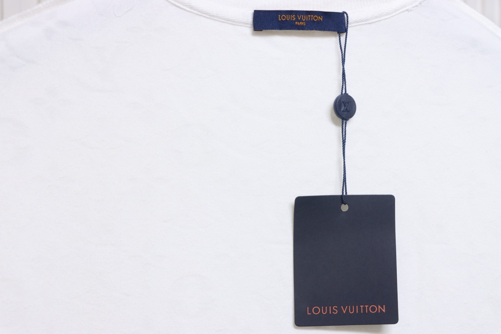 Louis Vuitton LV 25ss counter same style terry fleece round neck short-sleeved T-shirt White