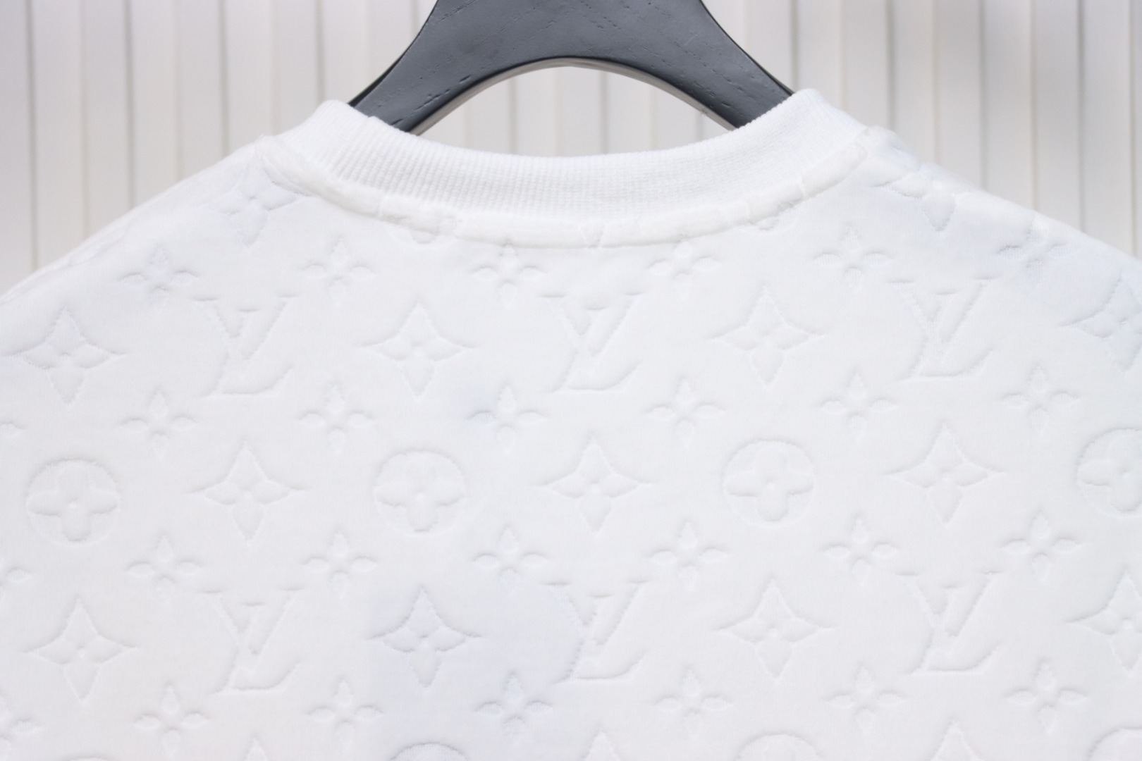 Louis Vuitton LV 25ss counter same style terry fleece round neck short-sleeved T-shirt White