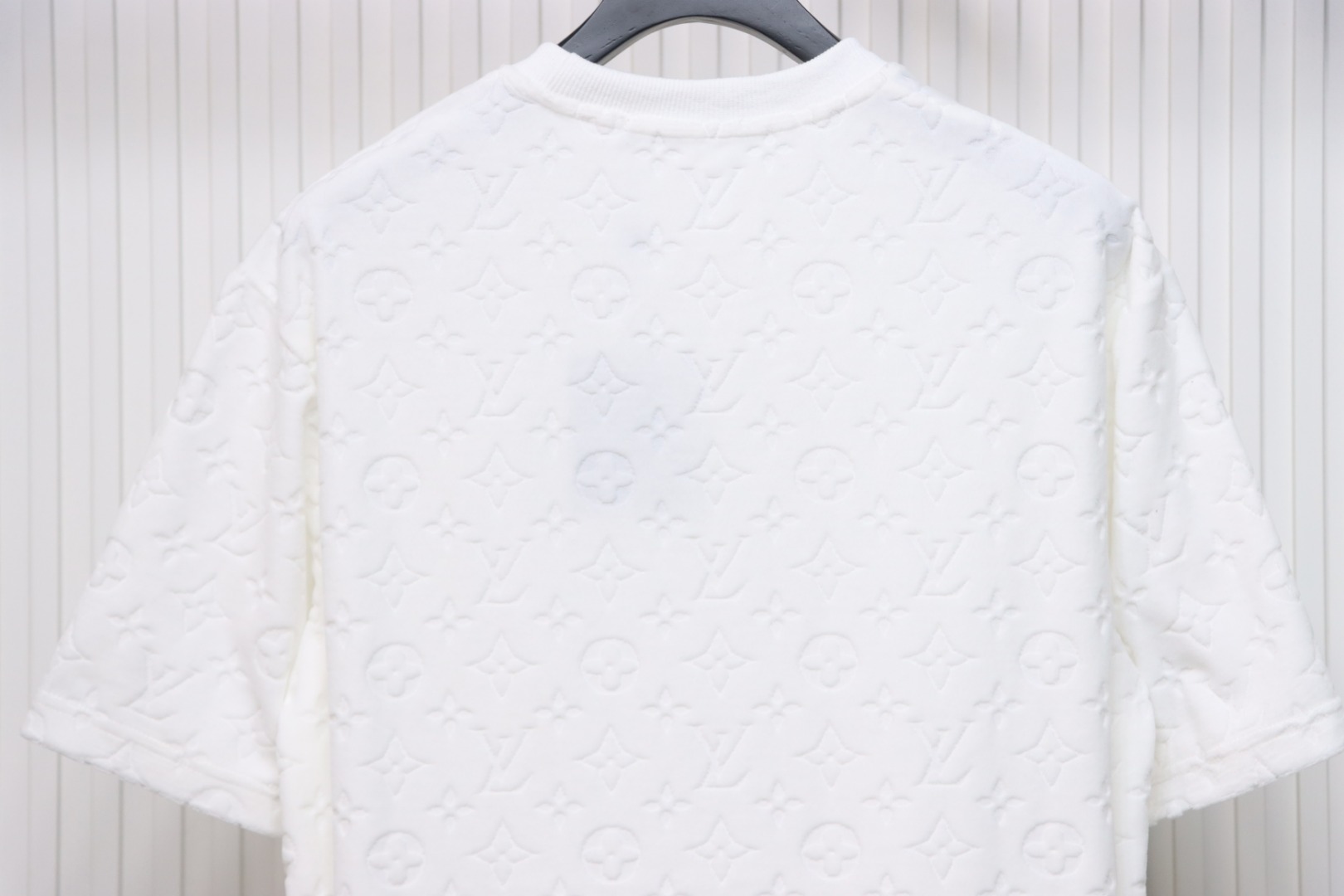Louis Vuitton LV 25ss counter same style terry fleece round neck short-sleeved T-shirt White