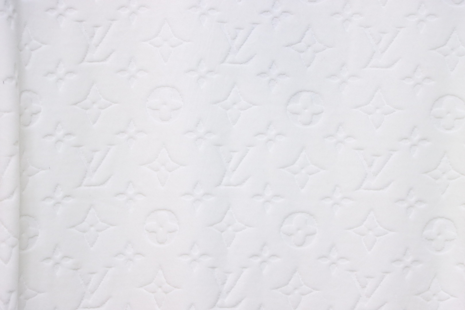 Louis Vuitton LV 25ss counter same style terry fleece round neck short-sleeved T-shirt White