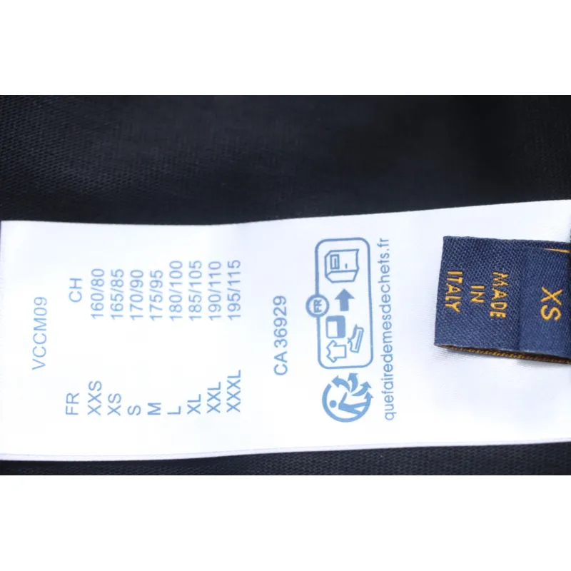 Louis Vuitton LV 25SS damaged letter short-sleeved T-shirt black