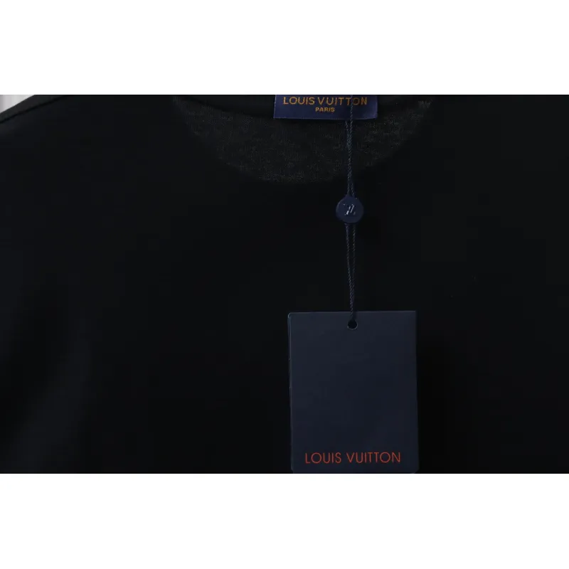 Louis Vuitton LV 25SS damaged letter short-sleeved T-shirt black