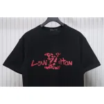 Louis Vuitton LV 25SS damaged letter short-sleeved T-shirt black
