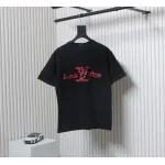 Louis Vuitton LV 25SS damaged letter short-sleeved T-shirt black