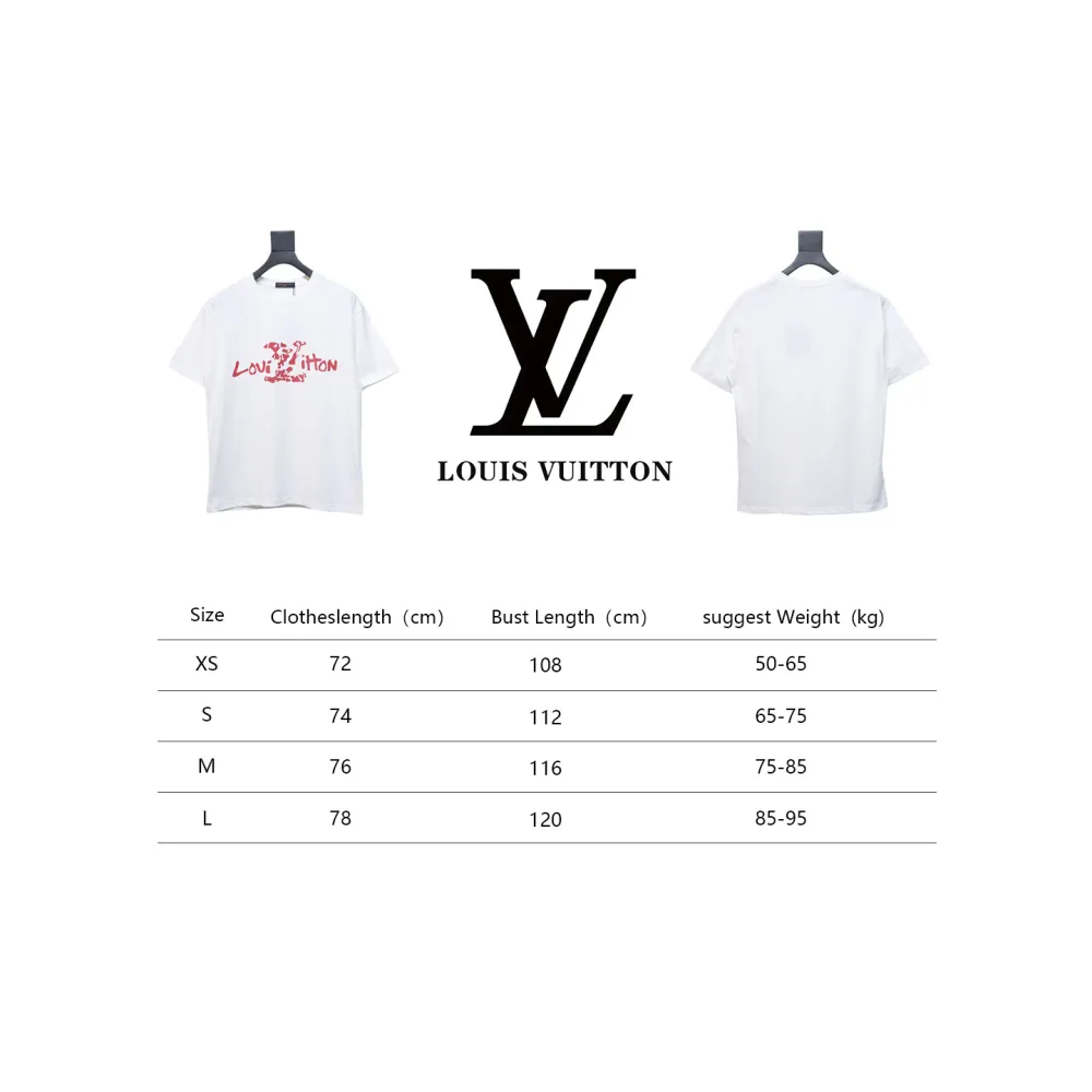 Louis Vuitton LV 25SS damaged letter short-sleeved T-shirt White