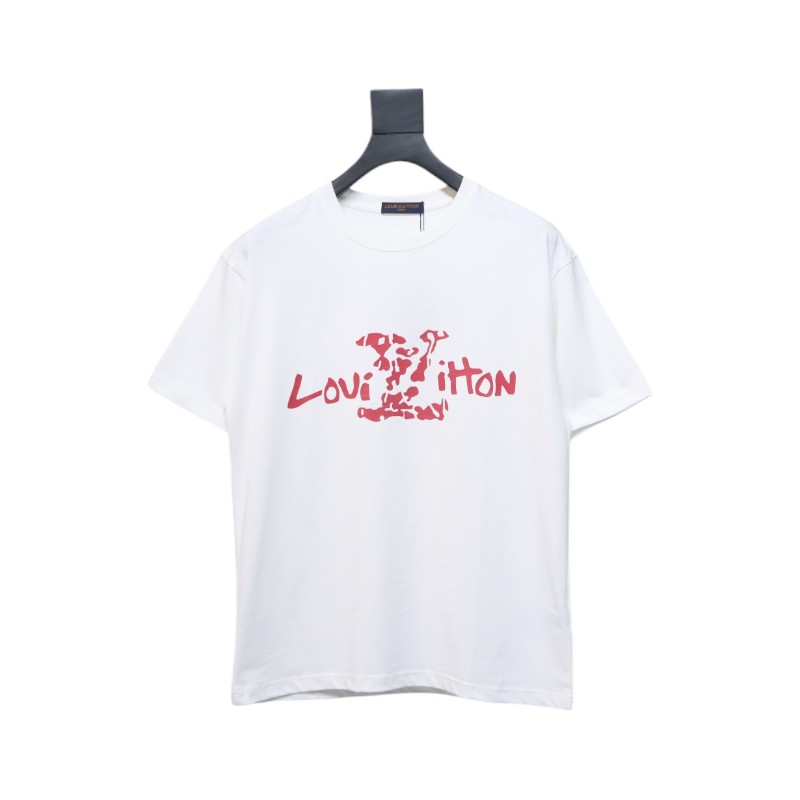 Louis Vuitton LV 25SS damaged letter short-sleeved T-shirt White