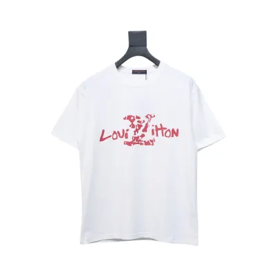Louis Vuitton LV 25SS damaged letter short-sleeved T-shirt White 01