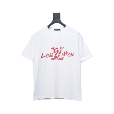Louis Vuitton LV 25SS damaged letter short-sleeved T-shirt White 01