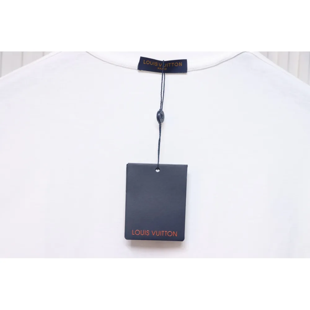 Louis Vuitton LV 25SS damaged letter short-sleeved T-shirt White