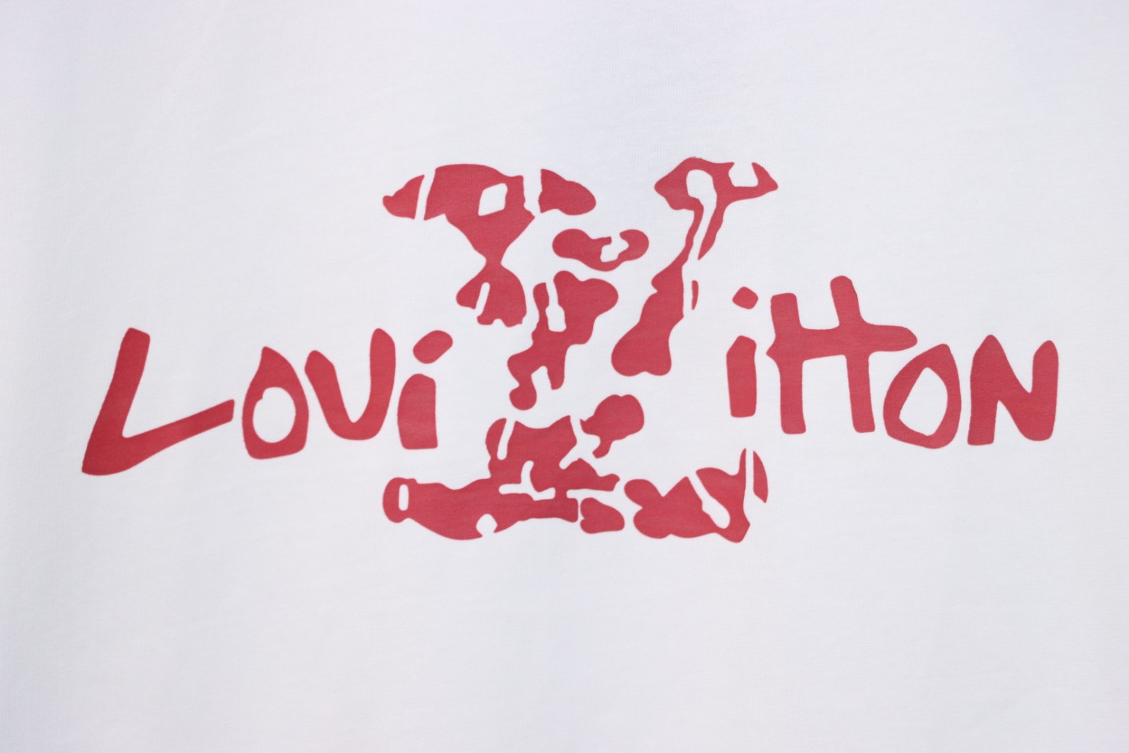 Louis Vuitton LV 25SS damaged letter short-sleeved T-shirt White
