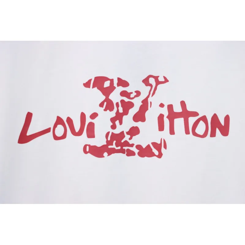 Louis Vuitton LV 25SS damaged letter short-sleeved T-shirt White