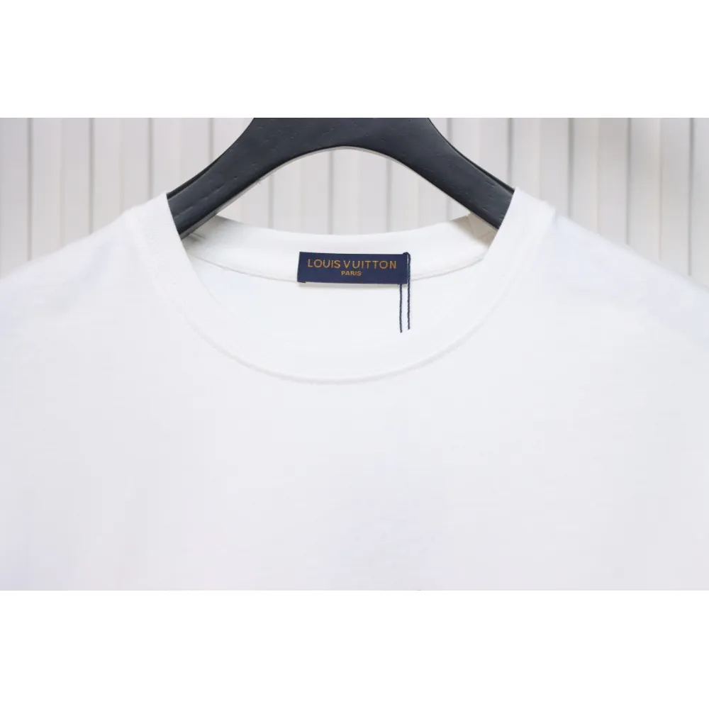 Louis Vuitton LV 25SS damaged letter short-sleeved T-shirt White