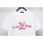 Louis Vuitton LV 25SS damaged letter short-sleeved T-shirt White