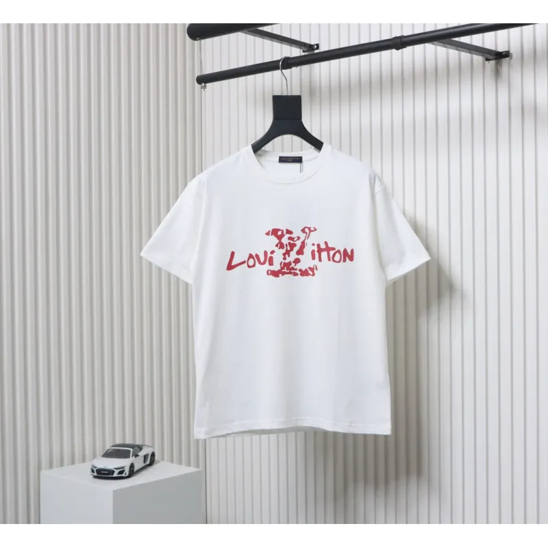 Louis Vuitton LV 25SS damaged letter short-sleeved T-shirt White