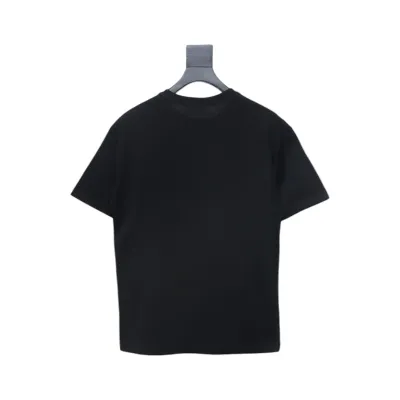 Louis Vuitton LV 25SS flocked logo short-sleeved T-shirt black 02