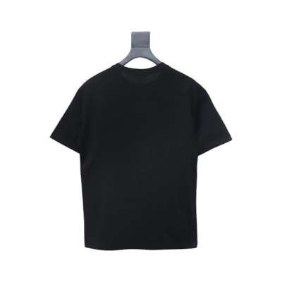 Louis Vuitton LV 25SS flocked logo short-sleeved T-shirt black 02