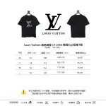Louis Vuitton LV 25SS flocked logo short-sleeved T-shirt black