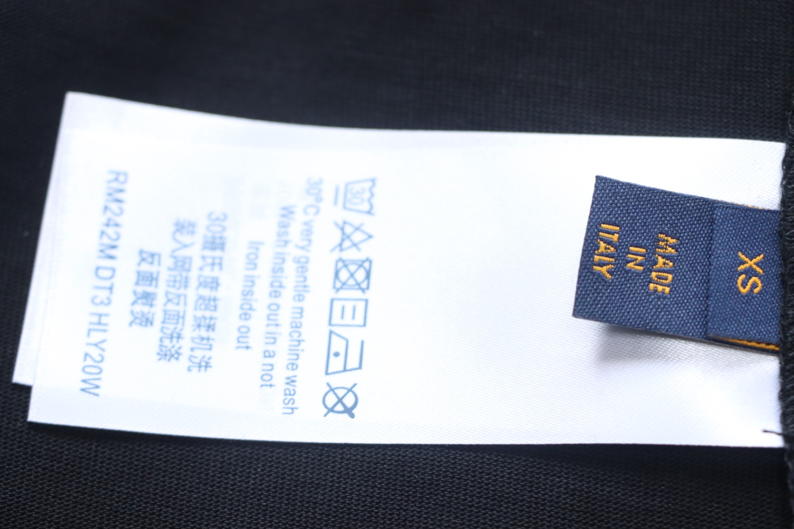 Louis Vuitton LV 25SS flocked logo short-sleeved T-shirt black