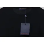 Louis Vuitton LV 25SS flocked logo short-sleeved T-shirt black