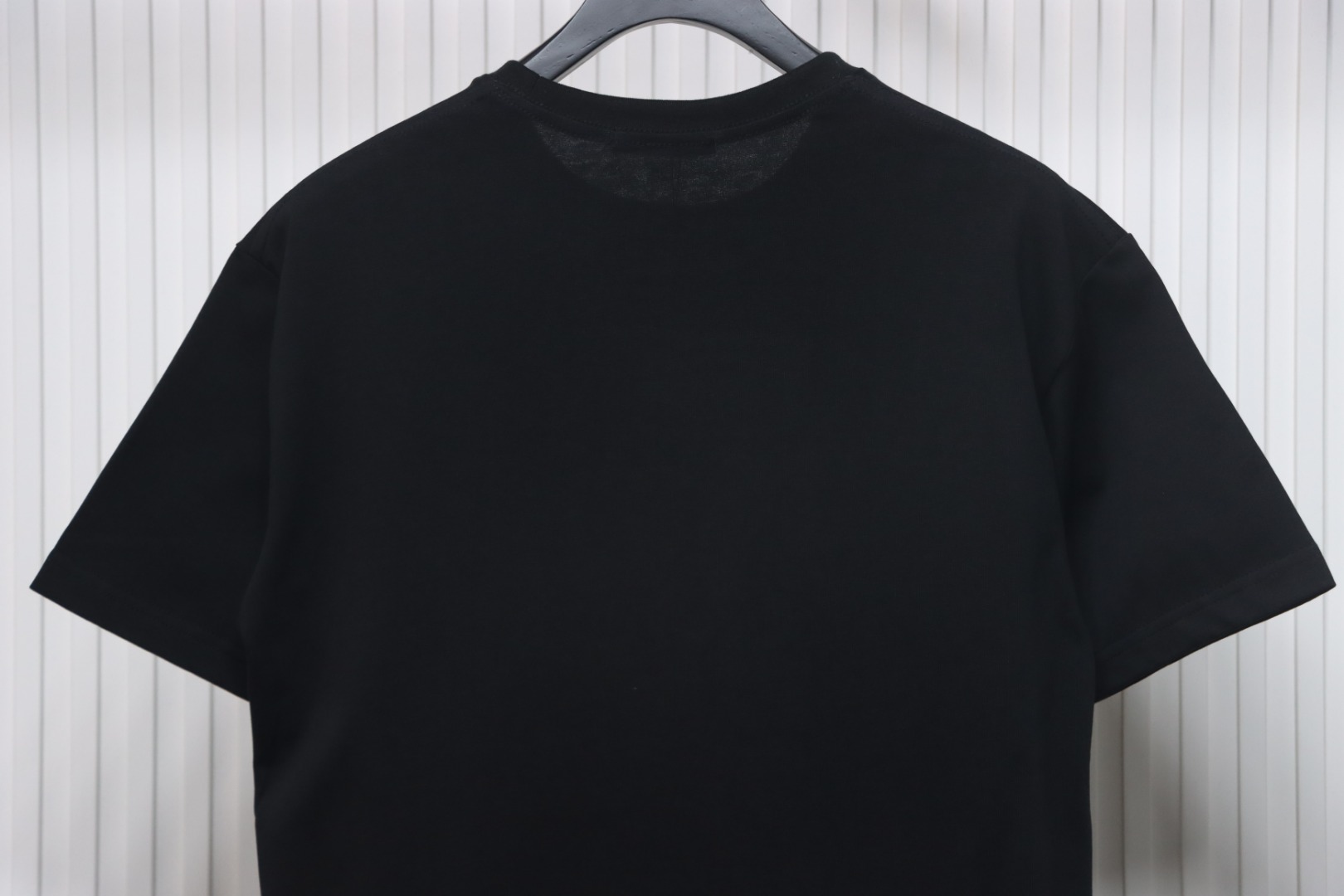 Louis Vuitton LV 25SS flocked logo short-sleeved T-shirt black