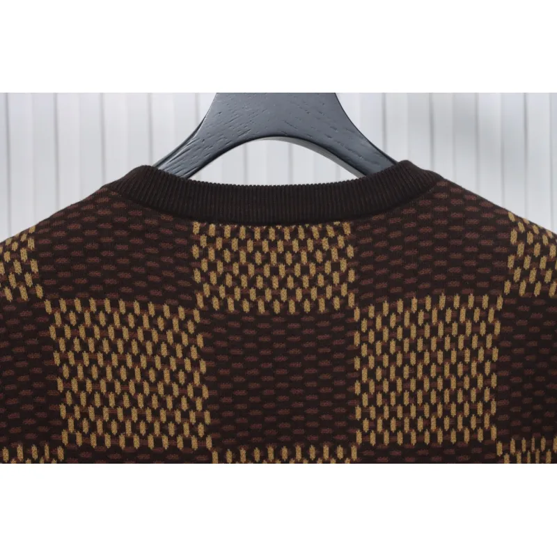 Louis Vuitton LV 25ss New Pharrell Chessboard Short Sleeve T-Shirt Brown