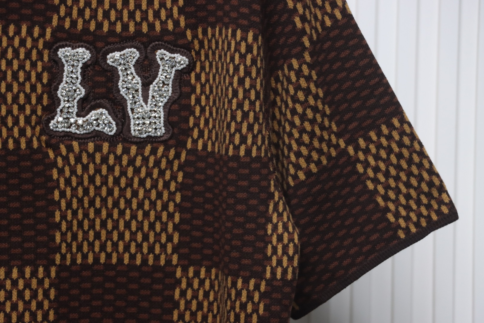 Louis Vuitton LV 25ss New Pharrell Chessboard Short Sleeve T-Shirt Brown