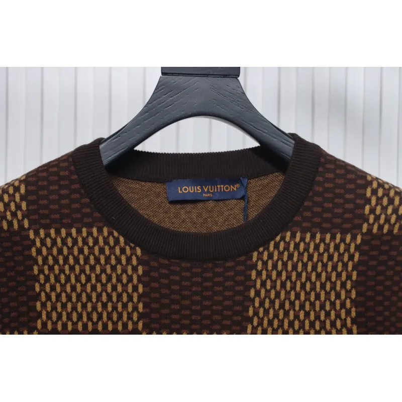 Louis Vuitton LV 25ss New Pharrell Chessboard Short Sleeve T-Shirt Brown