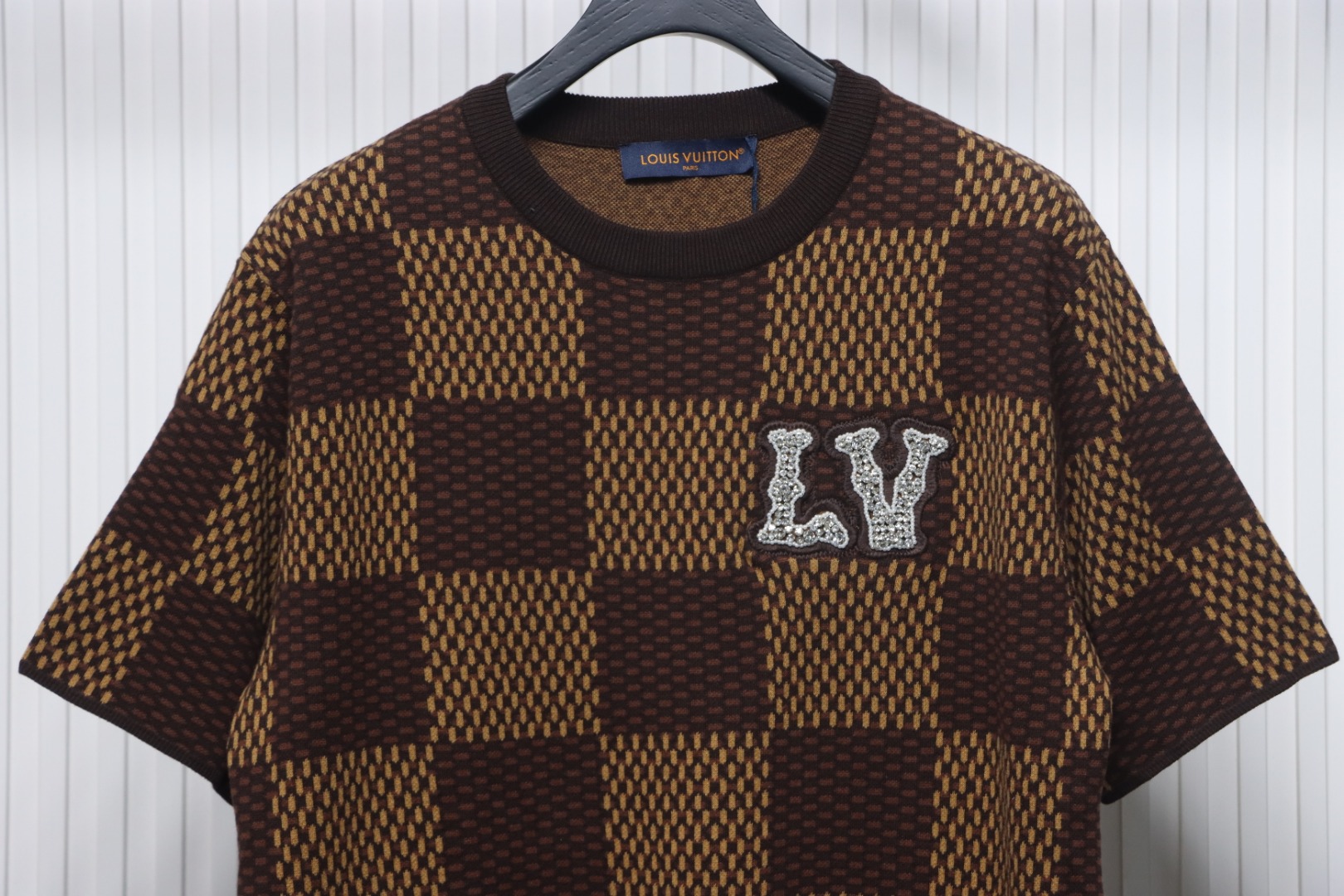Louis Vuitton LV 25ss New Pharrell Chessboard Short Sleeve T-Shirt Brown