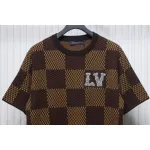 Louis Vuitton LV 25ss New Pharrell Chessboard Short Sleeve T-Shirt Brown
