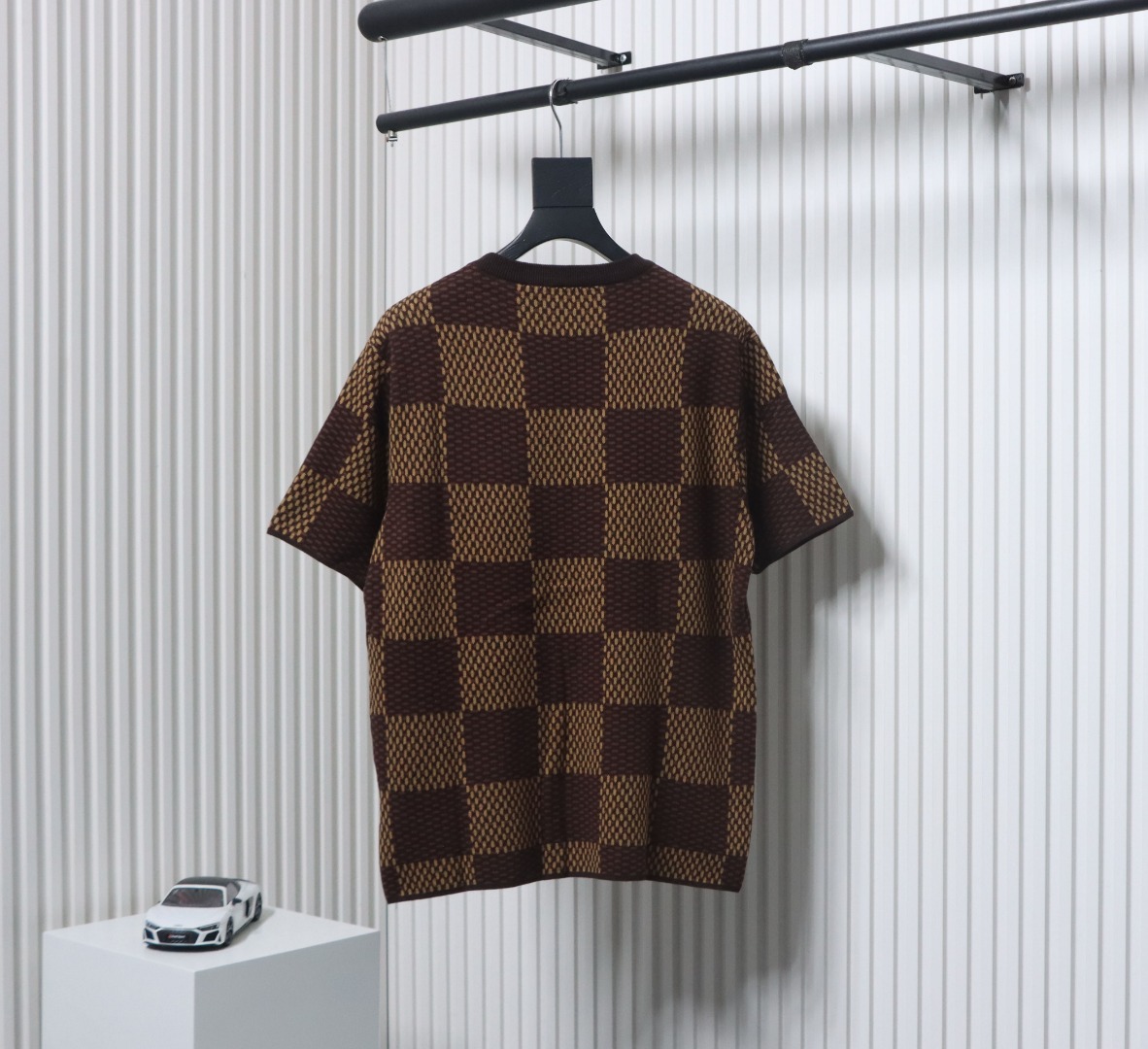 Louis Vuitton LV 25ss New Pharrell Chessboard Short Sleeve T-Shirt Brown