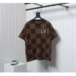 Louis Vuitton LV 25ss New Pharrell Chessboard Short Sleeve T-Shirt Brown