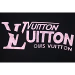 Louis Vuitton LV 25SS Pink Letters Short Sleeve T-Shirt black