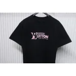 Louis Vuitton LV 25SS Pink Letters Short Sleeve T-Shirt black