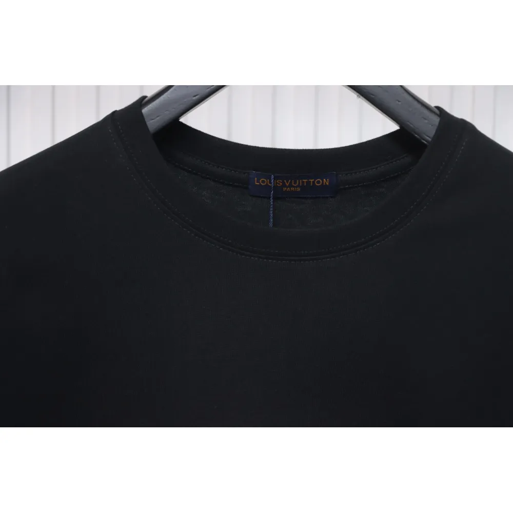 Louis Vuitton LV 25SS Pink Letters Short Sleeve T-Shirt black