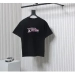 Louis Vuitton LV 25SS Pink Letters Short Sleeve T-Shirt black