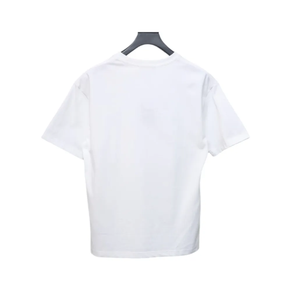 Louis Vuitton LV 25SS Pink Letters Short Sleeve T-Shirt White