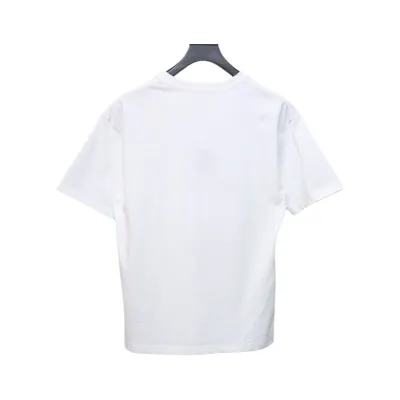 Louis Vuitton LV 25SS Pink Letters Short Sleeve T-Shirt White 02