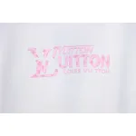 Louis Vuitton LV 25SS Pink Letters Short Sleeve T-Shirt White