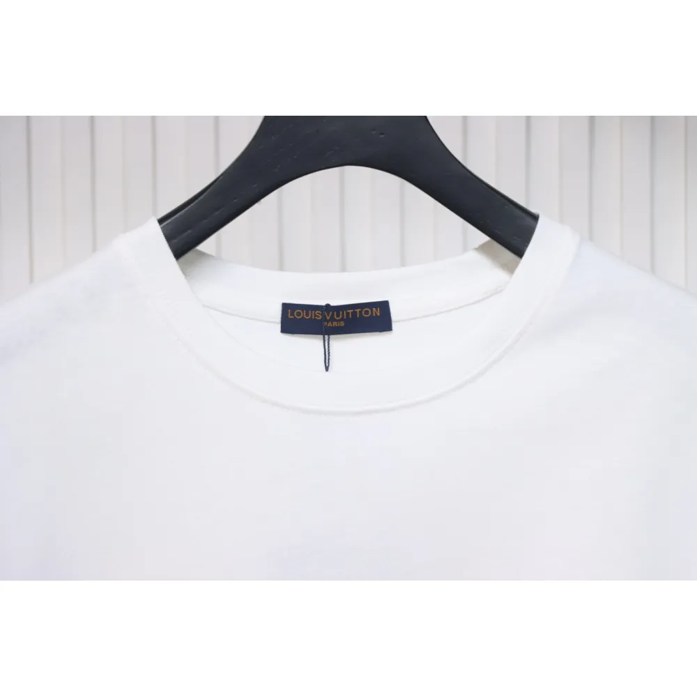 Louis Vuitton LV 25SS Pink Letters Short Sleeve T-Shirt White