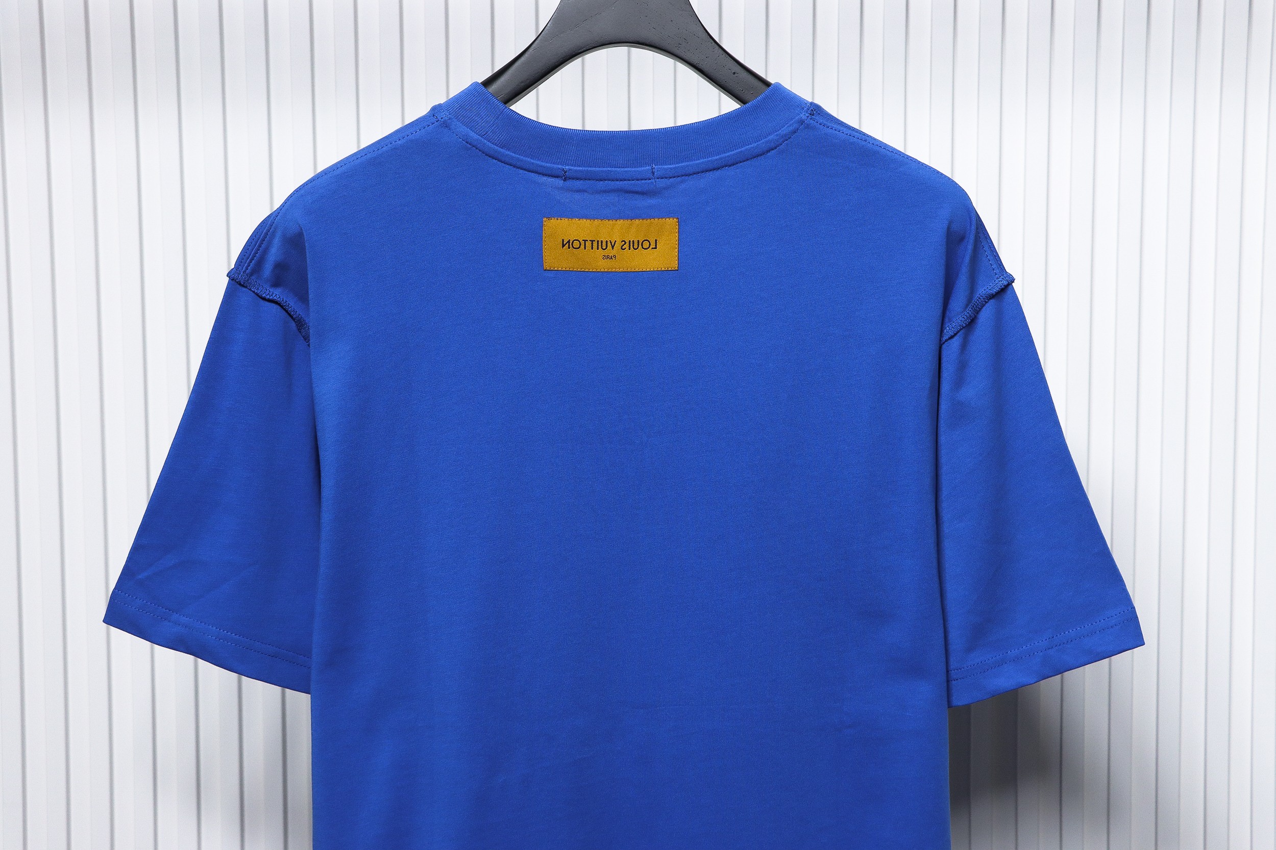 Louis Vuitton LV 3D embossed logo short sleeve blue