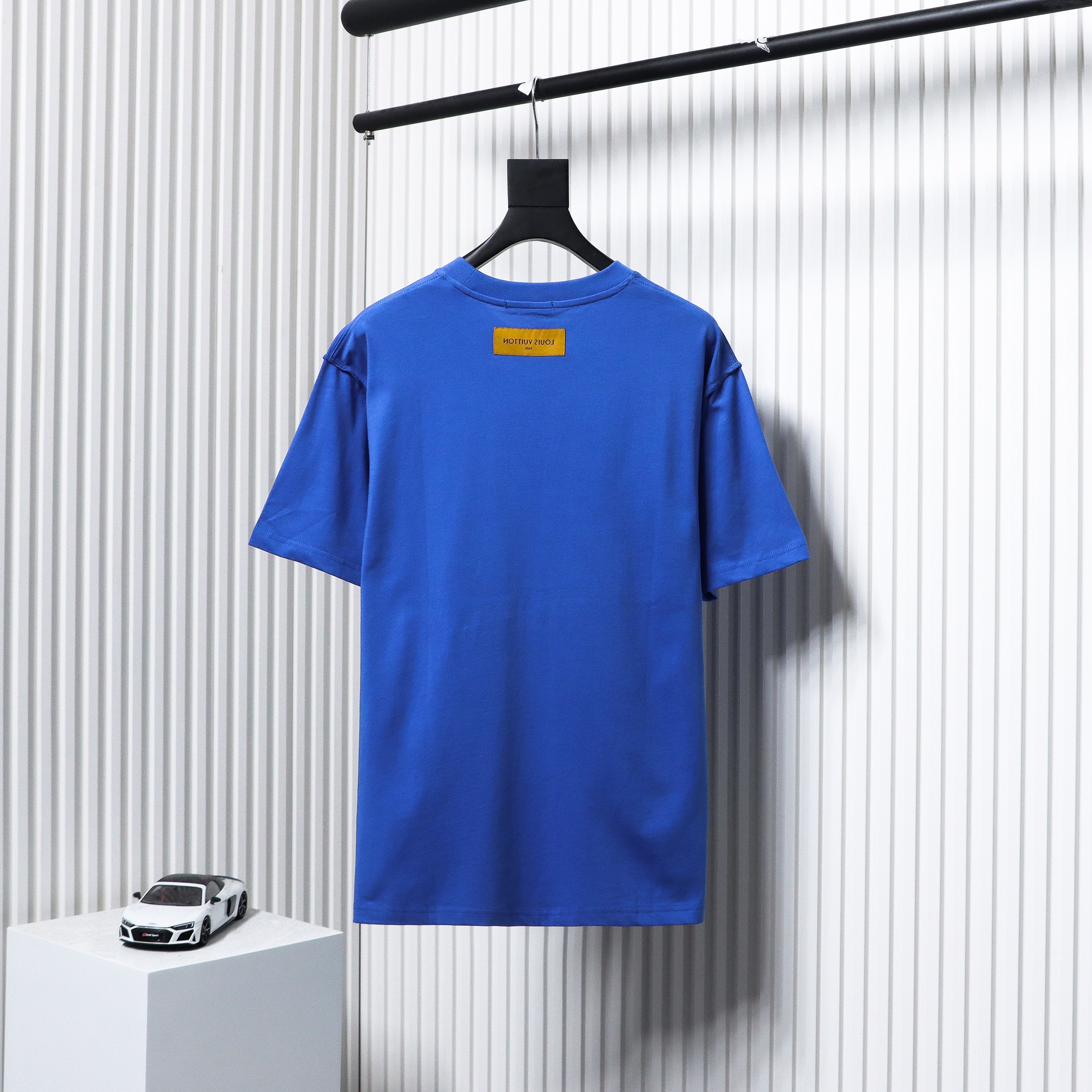 Louis Vuitton LV 3D embossed logo short sleeve blue